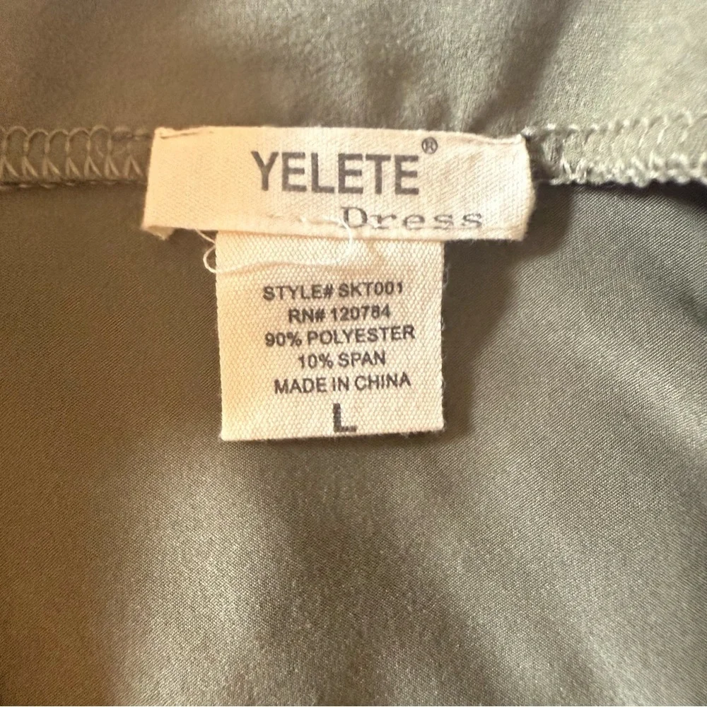 Yelete Khaki Midi Skirt for Women - Picture 7 of 7